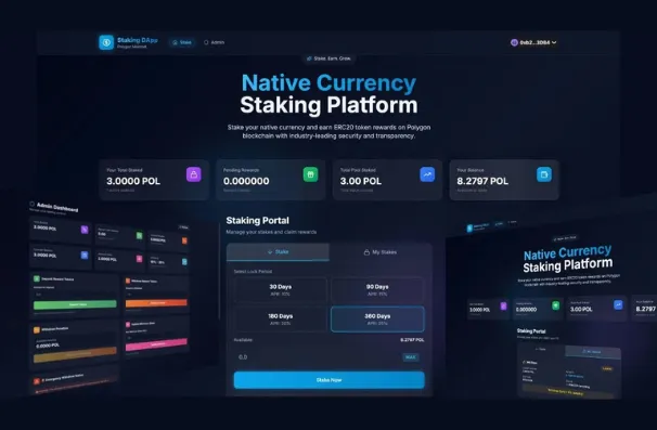 Create & Deploy Staking Native Currency DApp | Earn ERC20 Token Rewards | Next.js + Solidity